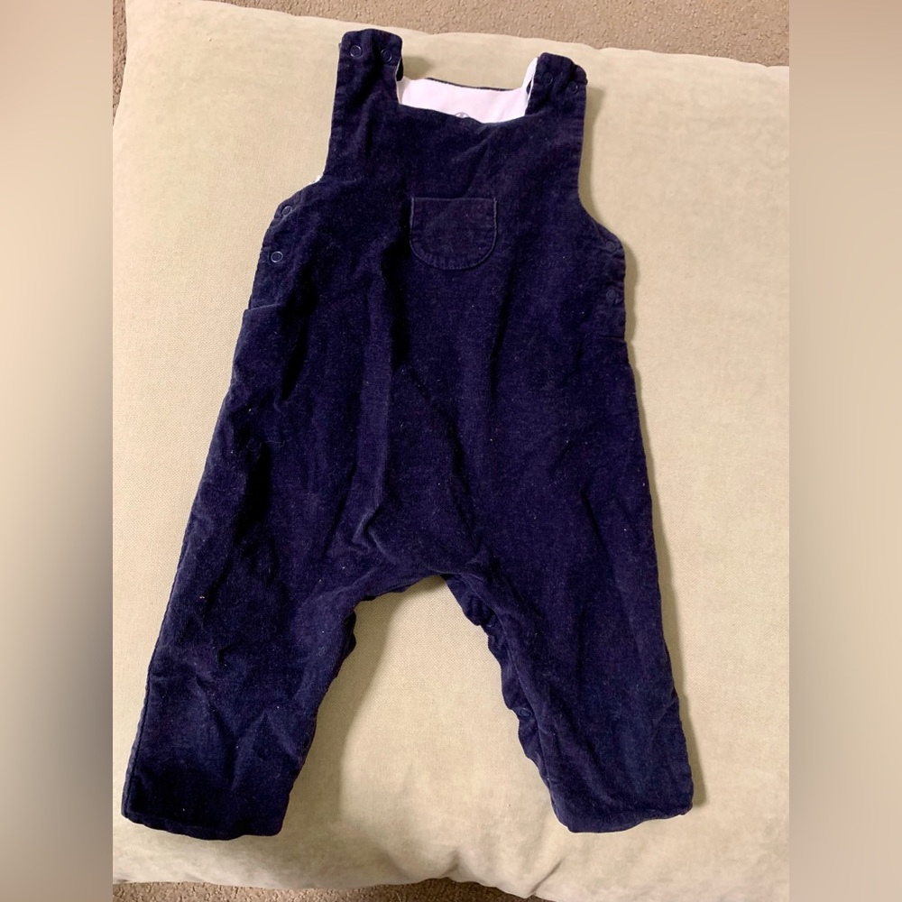 Petit Bateau Navy Blue Corduroy Overalls
